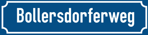 Straßenschild Bollersdorferweg