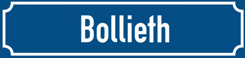 Straßenschild Bollieth