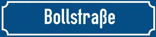 Straßenschild Bollstraße