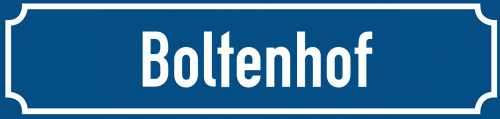 Straßenschild Boltenhof