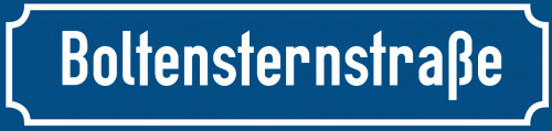 Straßenschild Boltensternstraße