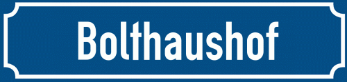 Straßenschild Bolthaushof