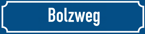 Straßenschild Bolzweg