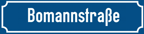 Straßenschild Bomannstraße