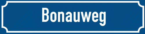 Straßenschild Bonauweg