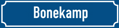 Straßenschild Bonekamp