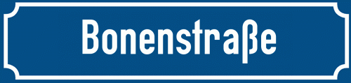 Straßenschild Bonenstraße