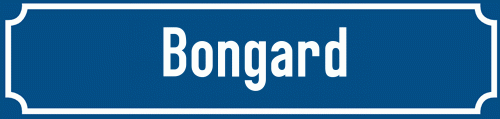 Straßenschild Bongard