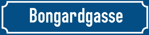 Straßenschild Bongardgasse zum kostenlosen Download