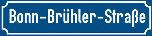 Straßenschild Bonn-Brühler-Straße