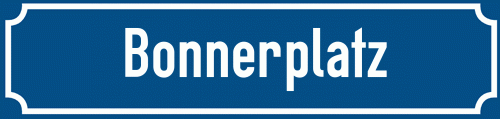 Straßenschild Bonnerplatz
