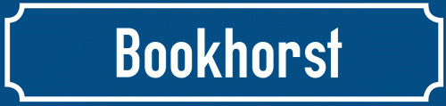 Straßenschild Bookhorst