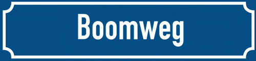 Straßenschild Boomweg