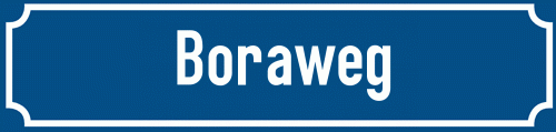 Straßenschild Boraweg