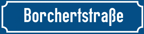 Straßenschild Borchertstraße