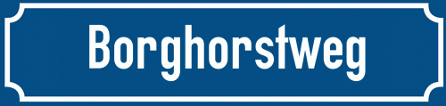 Straßenschild Borghorstweg