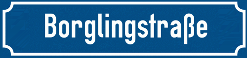 Straßenschild Borglingstraße