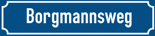 Straßenschild Borgmannsweg