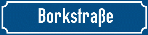 Straßenschild Borkstraße