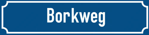 Straßenschild Borkweg