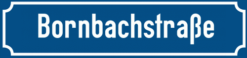 Straßenschild Bornbachstraße