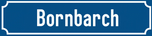 Straßenschild Bornbarch