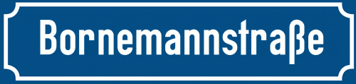 Straßenschild Bornemannstraße