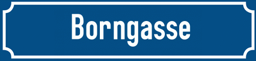 Straßenschild Borngasse zum kostenlosen Download