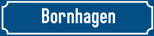 Straßenschild Bornhagen