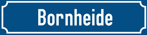 Straßenschild Bornheide