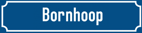 Straßenschild Bornhoop