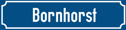 Straßenschild Bornhorst