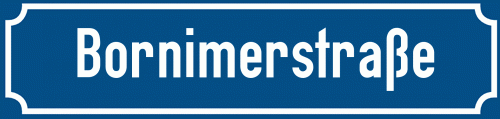 Straßenschild Bornimerstraße zum kostenlosen Download