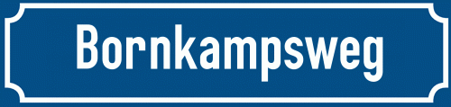 Straßenschild Bornkampsweg