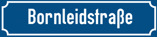 Straßenschild Bornleidstraße