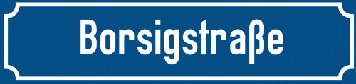 Straßenschild Borsigstraße zum kostenlosen Download