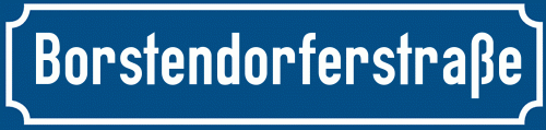Straßenschild Borstendorferstraße