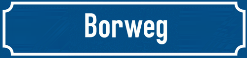 Straßenschild Borweg