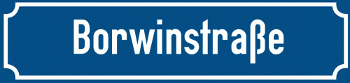 Straßenschild Borwinstraße