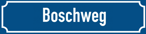 Straßenschild Boschweg