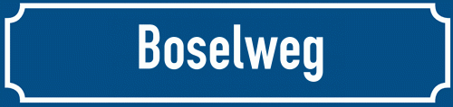 Straßenschild Boselweg