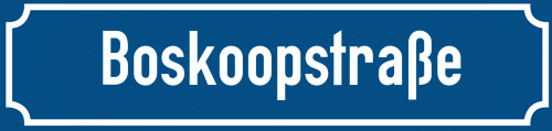 Straßenschild Boskoopstraße