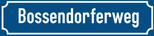 Straßenschild Bossendorferweg zum kostenlosen Download