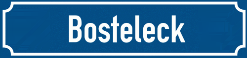 Straßenschild Bosteleck