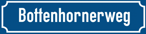 Straßenschild Bottenhornerweg