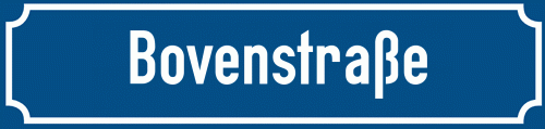 Straßenschild Bovenstraße