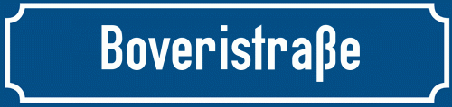 Straßenschild Boveristraße zum kostenlosen Download