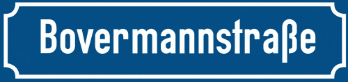 Straßenschild Bovermannstraße