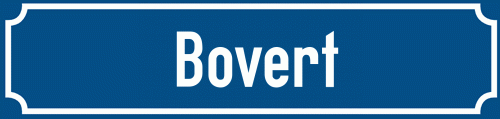 Straßenschild Bovert zum kostenlosen Download