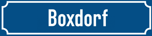 Straßenschild Boxdorf zum kostenlosen Download